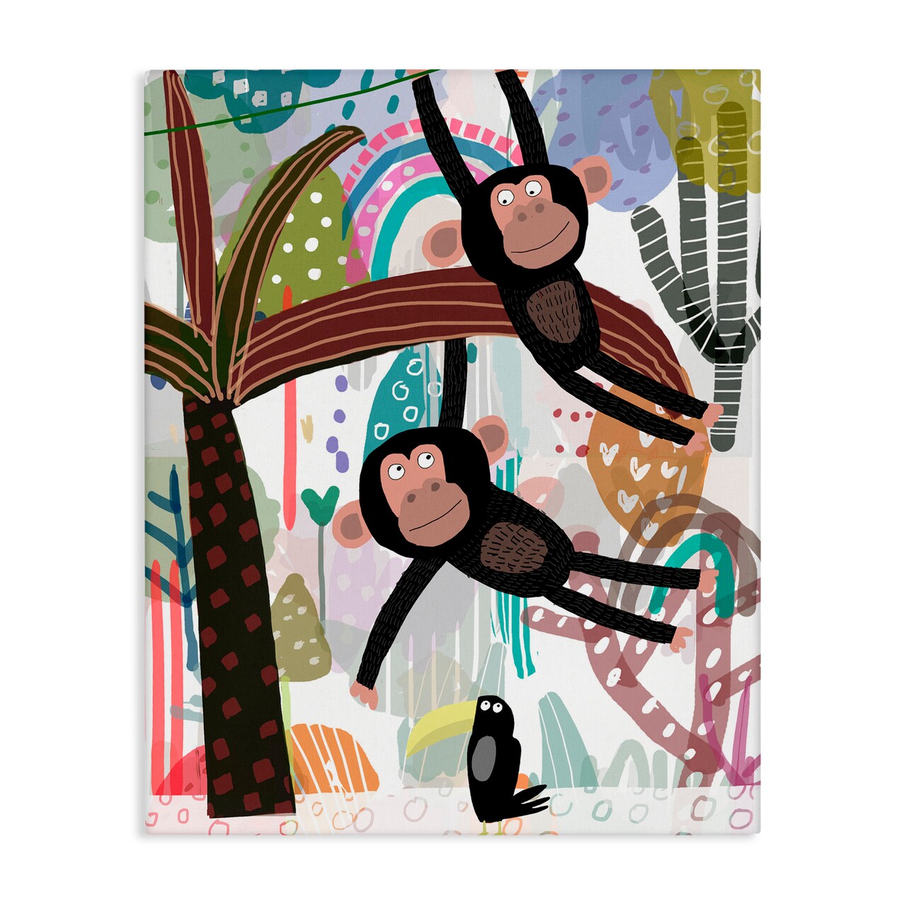 Stupell Industries Exotic Monkey & Toucan Canvas, design by Carla Daly